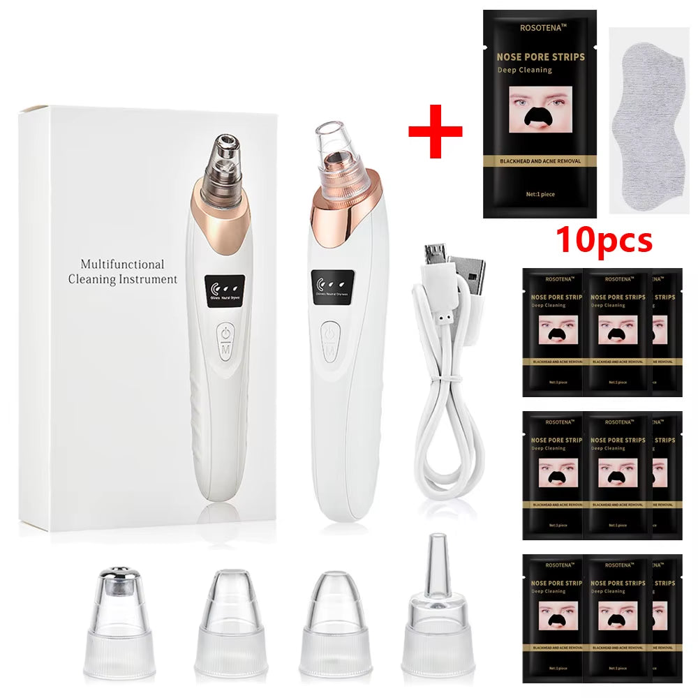 Blackhead Remover Vacuum Pore Adsorber Face Cleaner Electric Pimple Acne Black Head Removal Rechargeable Face Cleaning Tool
